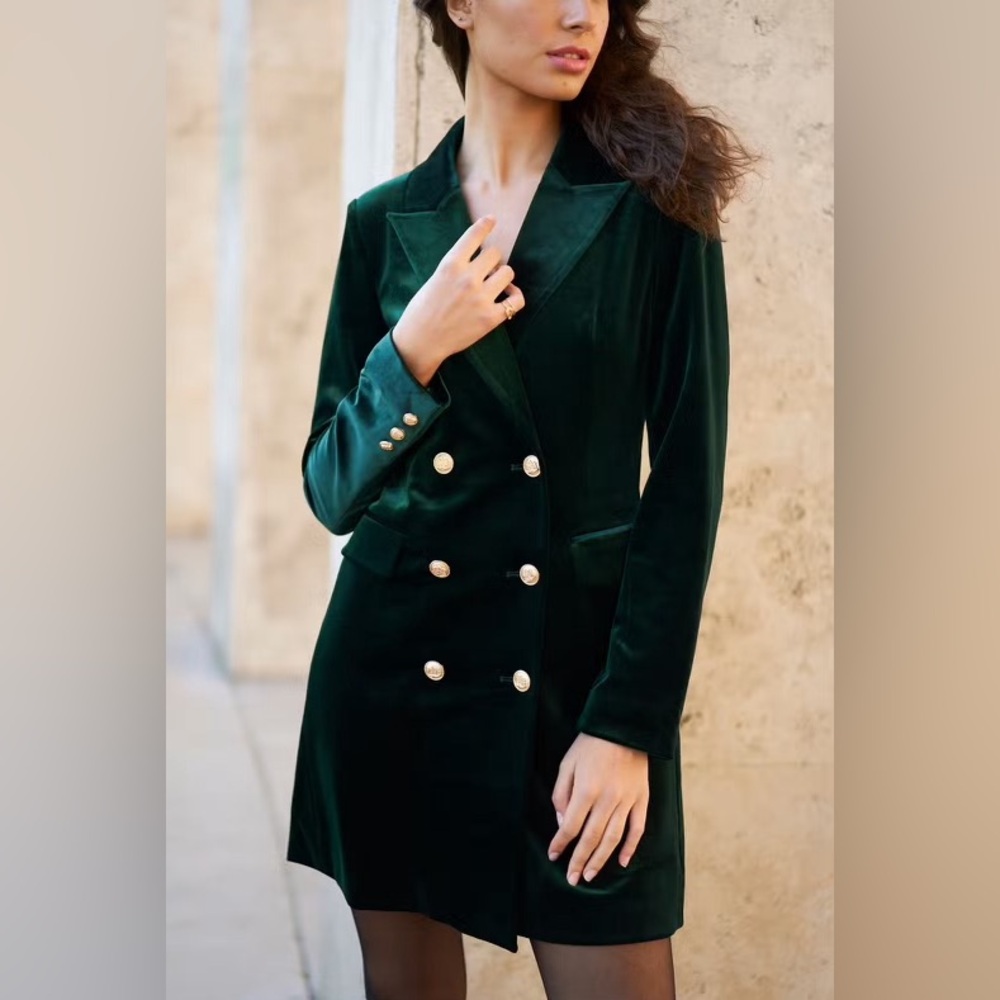 Choklate Velvet Jacket Dress